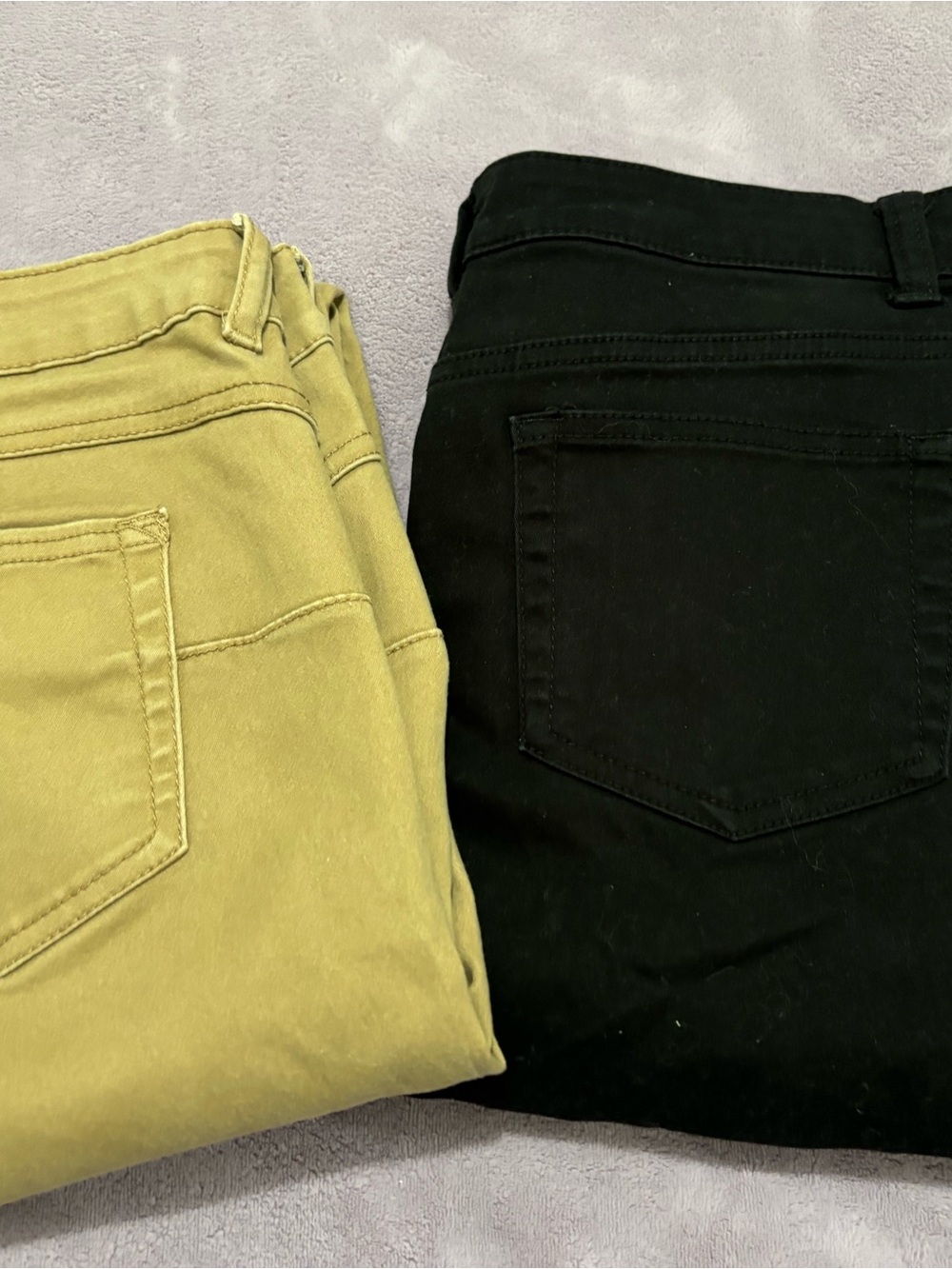 Beige and Black Jeans Duo